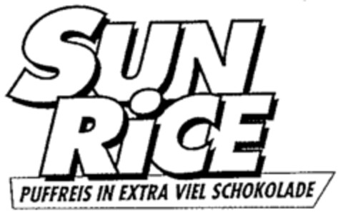 SUN RICE PUFFREIS IN EXTRA VIEL SCHOKOLADE Logo (WIPO, 09.08.1996)