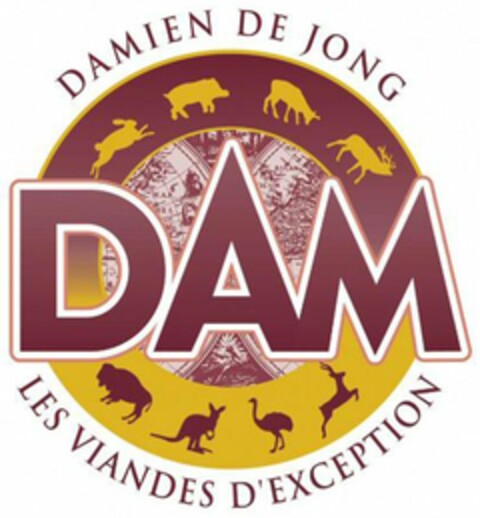 DAM DAMIEN DE JONG LES VIANDES D'EXCEPTION Logo (WIPO, 23.09.2010)