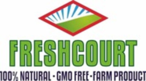 FRESHCOURT 100% NATURAL GMO FREE FARM PRODUCT Logo (WIPO, 03/06/2023)