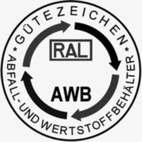 GÜTEZEICHEN ABFALL- UND WERTSTOFFBEHÄLTER RAL AWB Logo (WIPO, 05.08.2013)