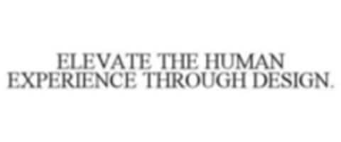 ELEVATE THE HUMAN EXPERIENCE THROUGH DESIGN. Logo (WIPO, 26.10.2015)