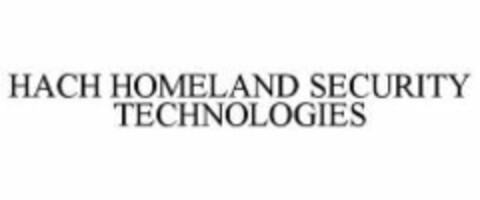 HACH HOMELAND SECURITY TECHNOLOGIES Logo (WIPO, 02/11/2009)