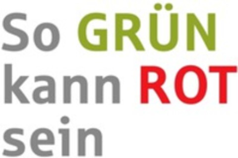 So GRÜN kann ROT sein Logo (WIPO, 18.09.2020)