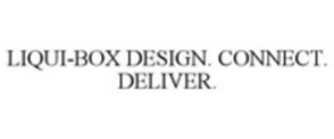 LIQUI-BOX DESIGN. CONNECT. DELIVER. Logo (WIPO, 05.12.2014)