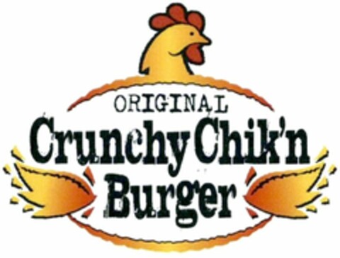 ORIGINAL Crunchy Chik'n Burger Logo (WIPO, 30.08.2017)