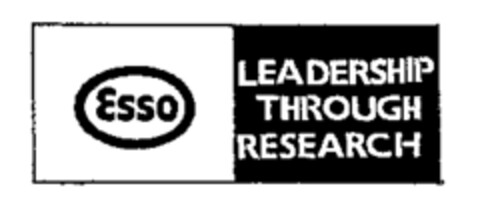 Esso LEADERSHIP THROUGH RESEARCH Logo (WIPO, 22.05.1969)