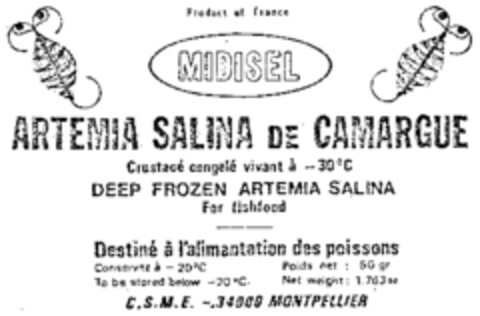 MIDISEL ARTEMIA SALINA DE CAMARGUE Logo (WIPO, 04/11/1979)