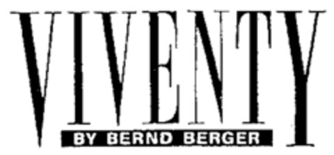 VIVENTY BY BERND BERGER Logo (WIPO, 09.12.1995)