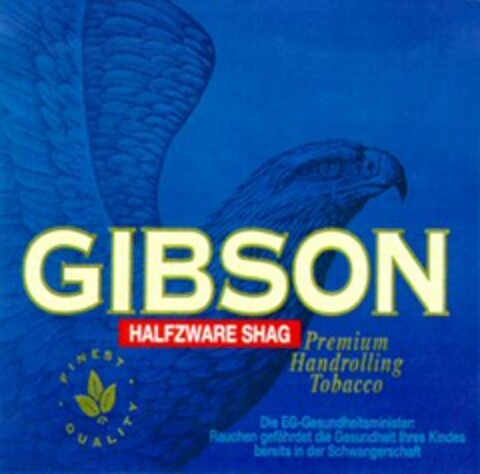 GIBSON HALFZWARE SHAG Premium Handrolling Tobacco Logo (WIPO, 27.01.1998)