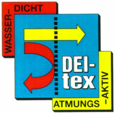DEI-tex WASSER-DICHT ATMUNGS-AKTIV Logo (WIPO, 20.08.1993)