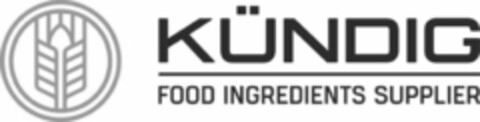 KÜNDIG FOOD INGREDIENTS SUPPLIER Logo (WIPO, 21.12.2016)
