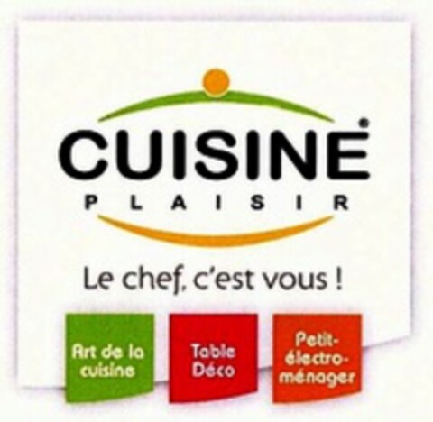 CUISINE PLAISIR Le chef c'est vous ! Art de la cuisine Table Déco Petit-électro-ménager Logo (WIPO, 10/27/2016)