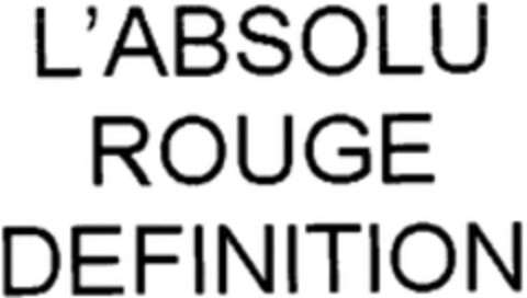L'ABSOLU ROUGE DEFINITION Logo (WIPO, 31.10.2014)