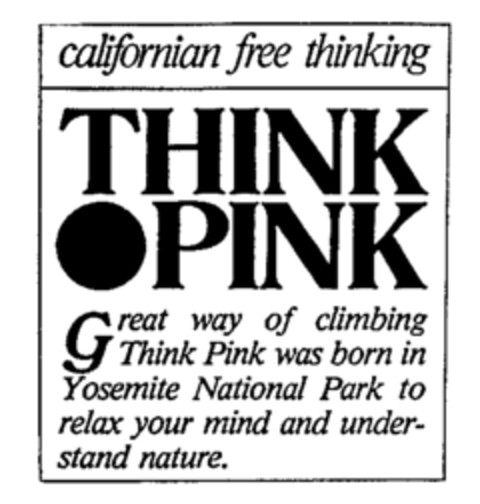 THINK PINK Logo (WIPO, 27.03.1987)