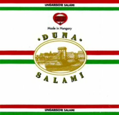 HERZ DUNA SALAMI UNGARISCHE SALAMI Logo (WIPO, 12.07.1999)