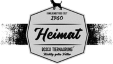 FAMILIENBETRIEB SEIT 1960 Heimat BOSCH TIERNAHRUNG Richtig gutes Futter Logo (WIPO, 05/27/2019)