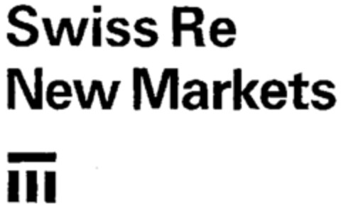 Swiss Re New Markets Logo (WIPO, 10/30/1997)