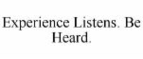 Experience Listens. Be Heard. Logo (WIPO, 05/18/2007)