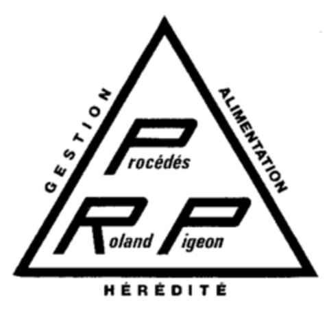 Procédés Roland Pigeon GESTION ALIMENTATION HÉRÉDITÉ Logo (WIPO, 24.05.1974)