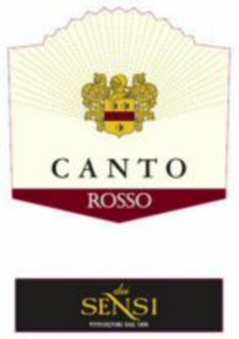 CANTO ROSSO dei SENSI VITICOLTORI DAL 1890 Logo (WIPO, 05/18/2012)