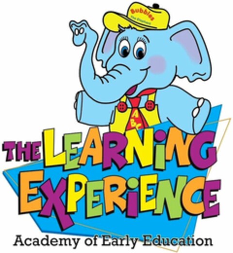 Bubbles The Elephant THE LEARNING EXPERIENCE Academy of Early Education ABC Logo (WIPO, 10.07.2015)