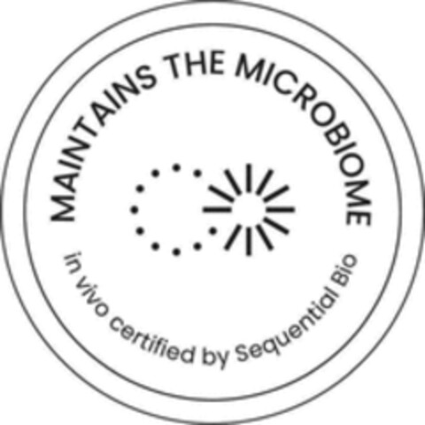 MAINTAINS THE MICROBIOME in vivo certified by Sequential Bio Logo (WIPO, 01.09.2022)