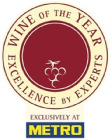 WINE OF THE YEAR EXCELLENCE BY EXPERTS EXCLUSIVELY AT METRO Logo (WIPO, 11/22/2016)