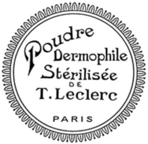 Poudre Dermophile Stérilisée DE T. Leclerc PARIS Logo (WIPO, 11/19/1997)