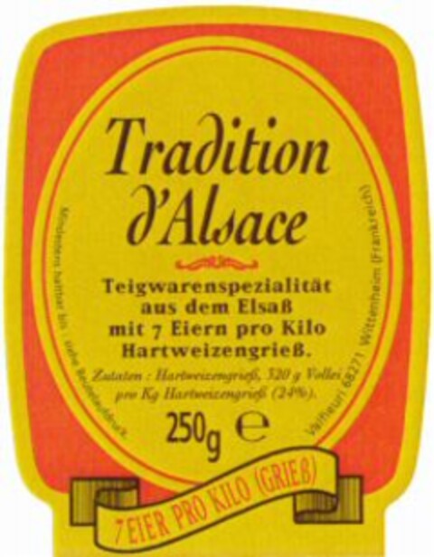 Tradition d'Alsace Logo (WIPO, 18.02.2000)