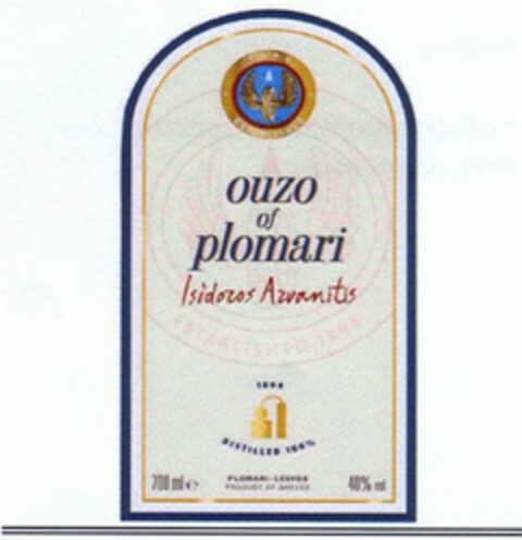 ouzo of plomari Isidoros Arvanitis Logo (WIPO, 08.09.2016)