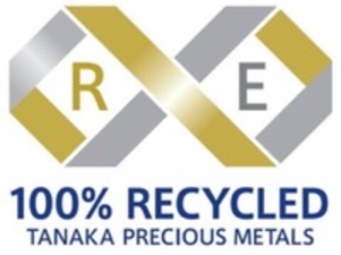 RE 100% RECYCLED TANAKA PRECIOUS METALS Logo (WIPO, 04/28/2022)