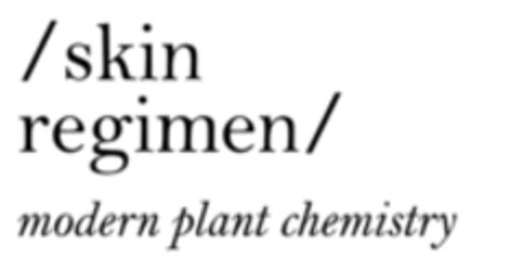 / skin regimen / modern plant chemistry Logo (WIPO, 21.12.2018)