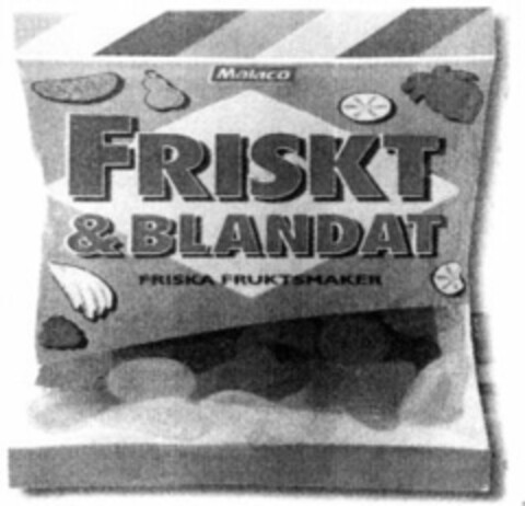 Malaco FRISKT & BLANDAT FRISKA FRUKTSMAKER Logo (WIPO, 06/12/1997)