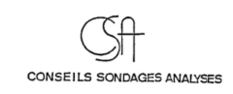 CSA CONSEILS SONDAGES ANALYSES Logo (WIPO, 06/13/1990)