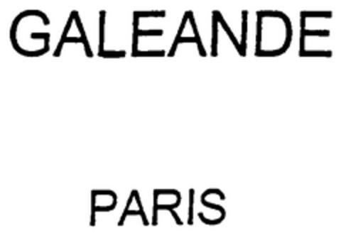 GALEANDE PARIS Logo (WIPO, 30.11.2007)