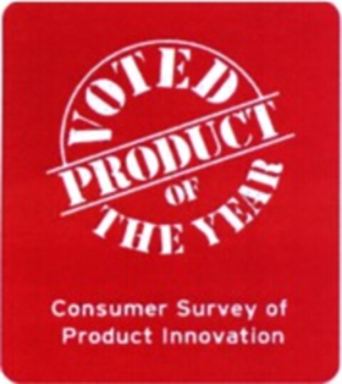 VOTED PRODUCT OF THE YEAR Consumer Survey of Product Innovation Logo (WIPO, 06.06.2008)