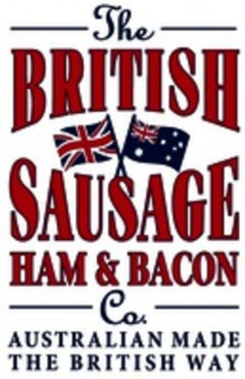 The BRITISH SAUSAGE HAM & BACON Co. AUSTRALIAN MADE THE BRITISH WAY Logo (WIPO, 18.10.2017)