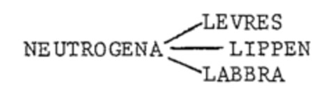 NEUTROGENA LEVRES LIPPEN LABBRA Logo (WIPO, 11/26/1987)