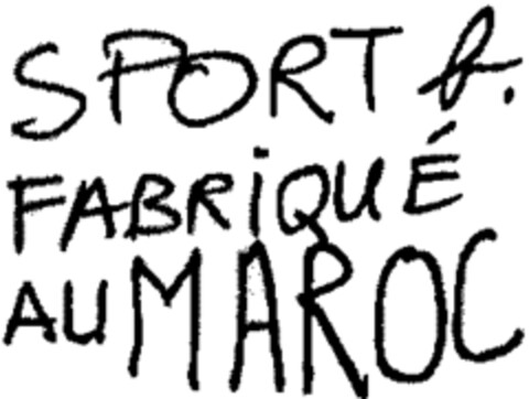 SPORT b. FABRIQUÉ AU MAROC Logo (WIPO, 11/10/2000)