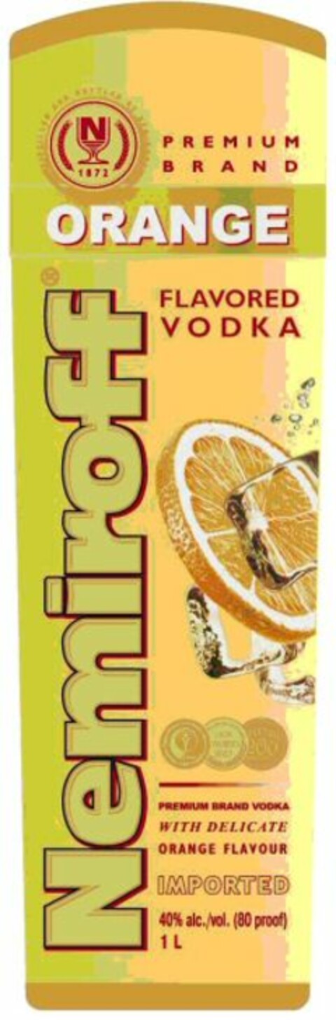 Nemiroff ORANGE FLAVORED VODKA Logo (WIPO, 08/06/2010)