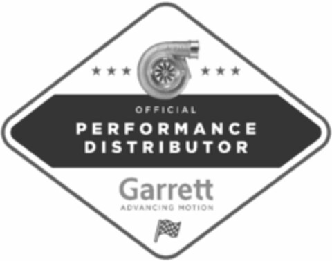 Garrett OFFICIAL PERFORMANCE DISTRIBUTOR Garrett ADVANCING MOTION Logo (WIPO, 01/21/2019)