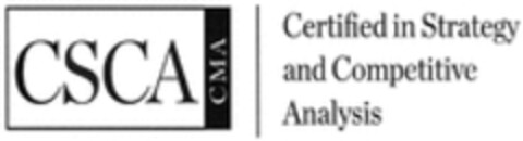 CSCA CMA Certified in Strategy and Competitive Analysis Logo (WIPO, 08/29/2019)