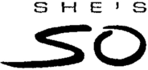 SHE'S SO Logo (WIPO, 01/14/2003)