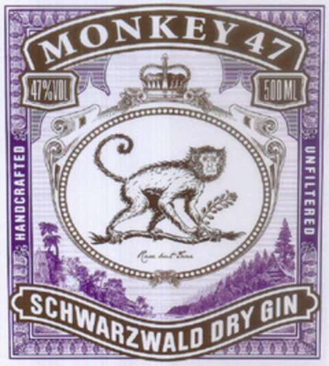 MONKEY 47 SCHWARZWALD DRY GIN Logo (WIPO, 07/29/2010)