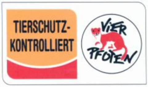 VIER PFOTEN TIERSCHUTZ-KONTROLLIERT Logo (WIPO, 27.07.2011)