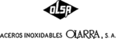 OLSA ACEROS INOXIDABLES OLARRA, S.A. Logo (WIPO, 11/26/1999)