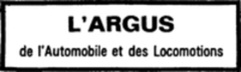L'ARGUS de l'Automobile et des Locomotions Logo (WIPO, 28.12.1973)
