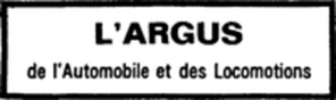 L'ARGUS de l'Automobile et des Locomotions Logo (WIPO, 12/28/1973)