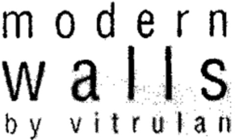 modern walls by vitrulan Logo (WIPO, 12/11/2003)