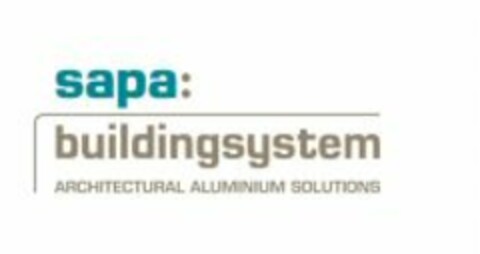 sapa: buildingsystem ARCHITECTURAL ALUMINIUM SOLUTIONS Logo (WIPO, 02/16/2012)